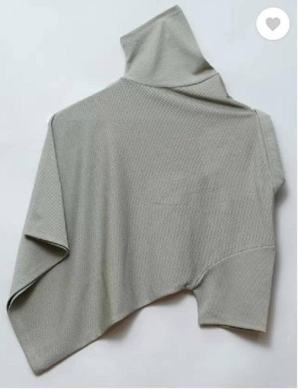 Men Cotton Plain Polo T-Shirt Grey Round Neck.