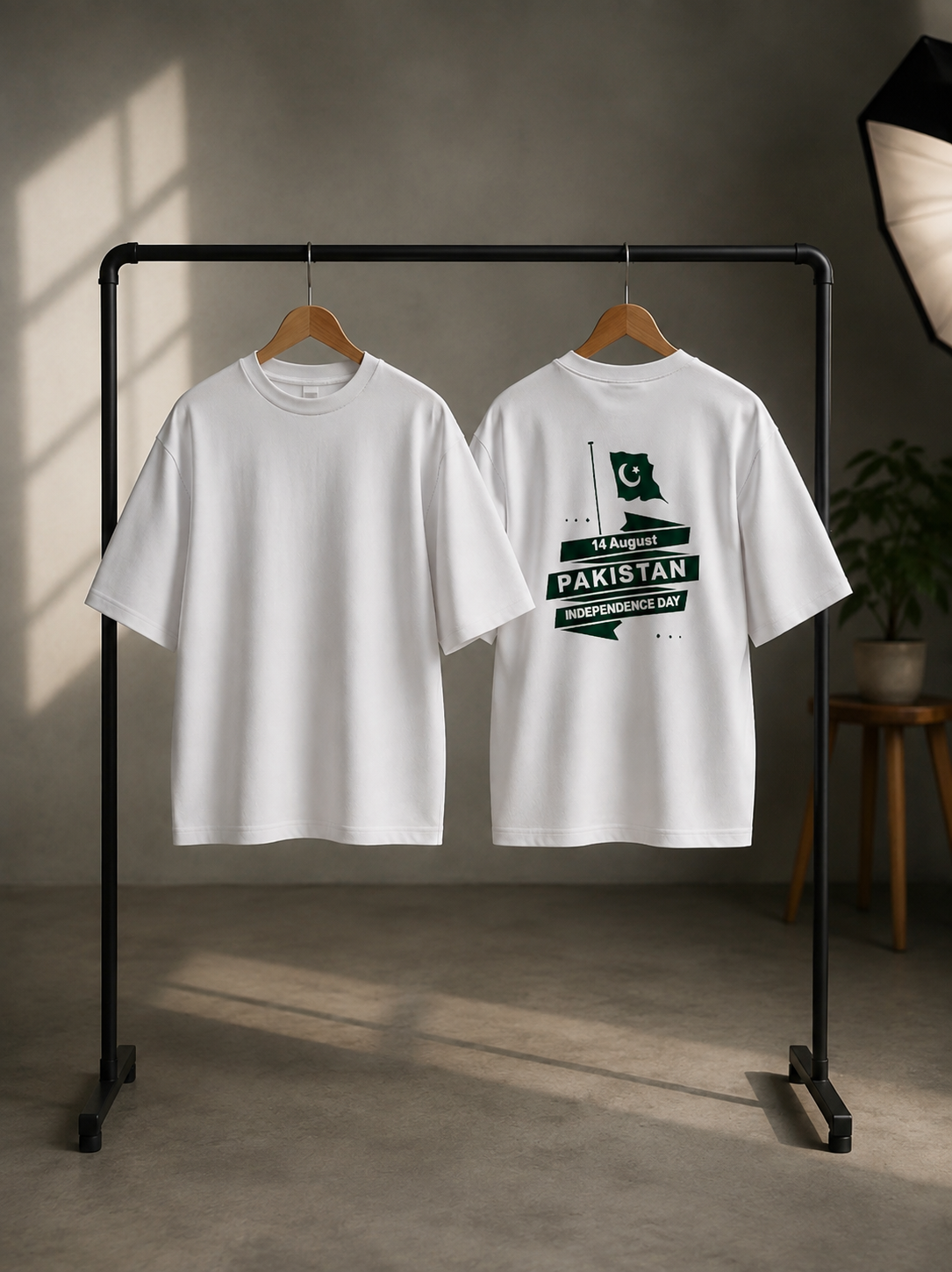 Pakistan Independence Day 14 August Premium Oversized T-Shirt