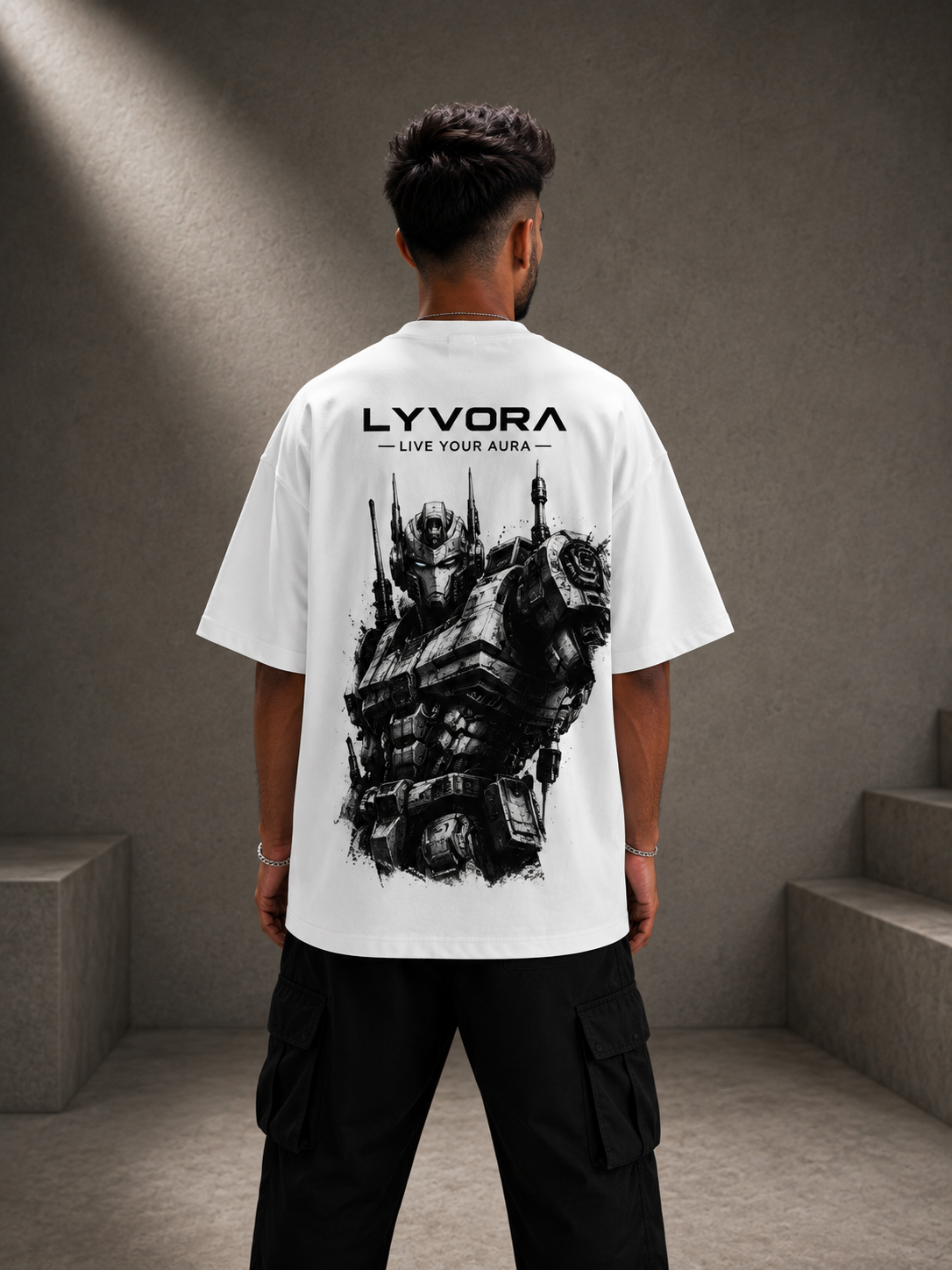 Mecha Aura Oversized Tee-Shirt by Lyvora.