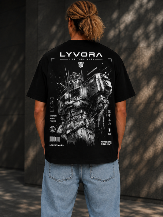 Mecha Aura Oversized Tee-Shirt by Lyvora.